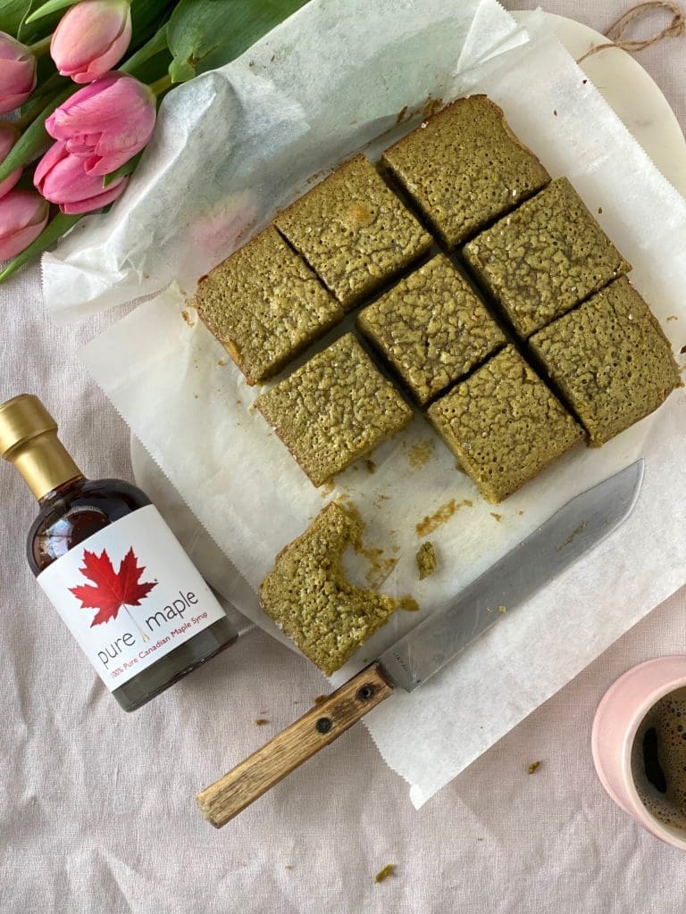 Salted Matcha Brownies Pure Maple