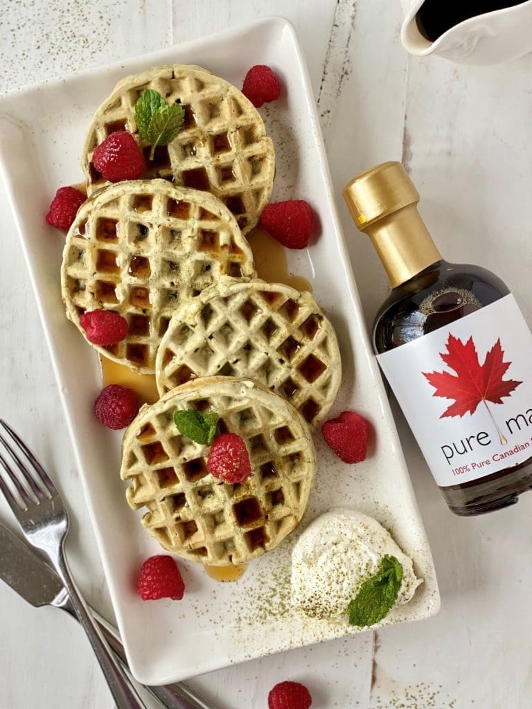 Matcha waffles Pure Maple