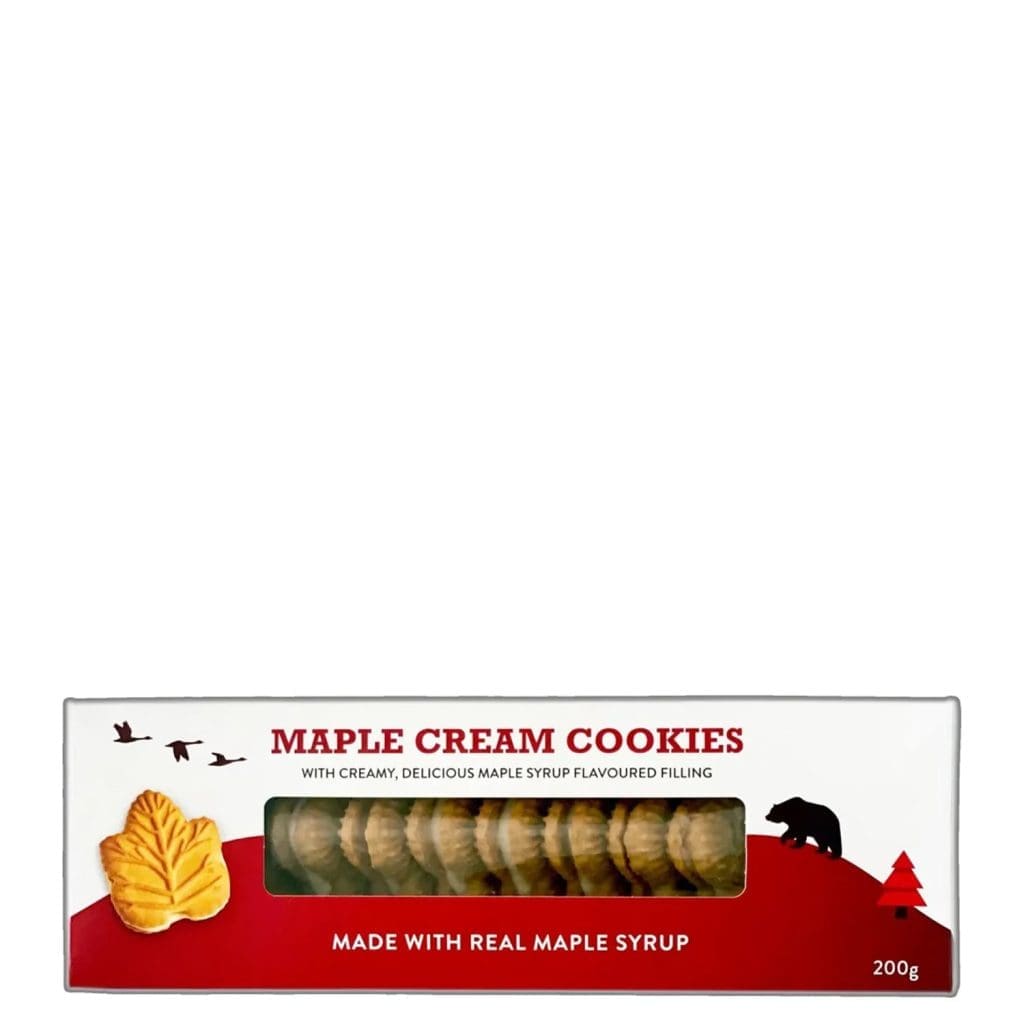 Pure Maple Maple Cream Cookies 200g Classic Canadian maple leaf cream cookies Pure Maple Syrup scaled 1