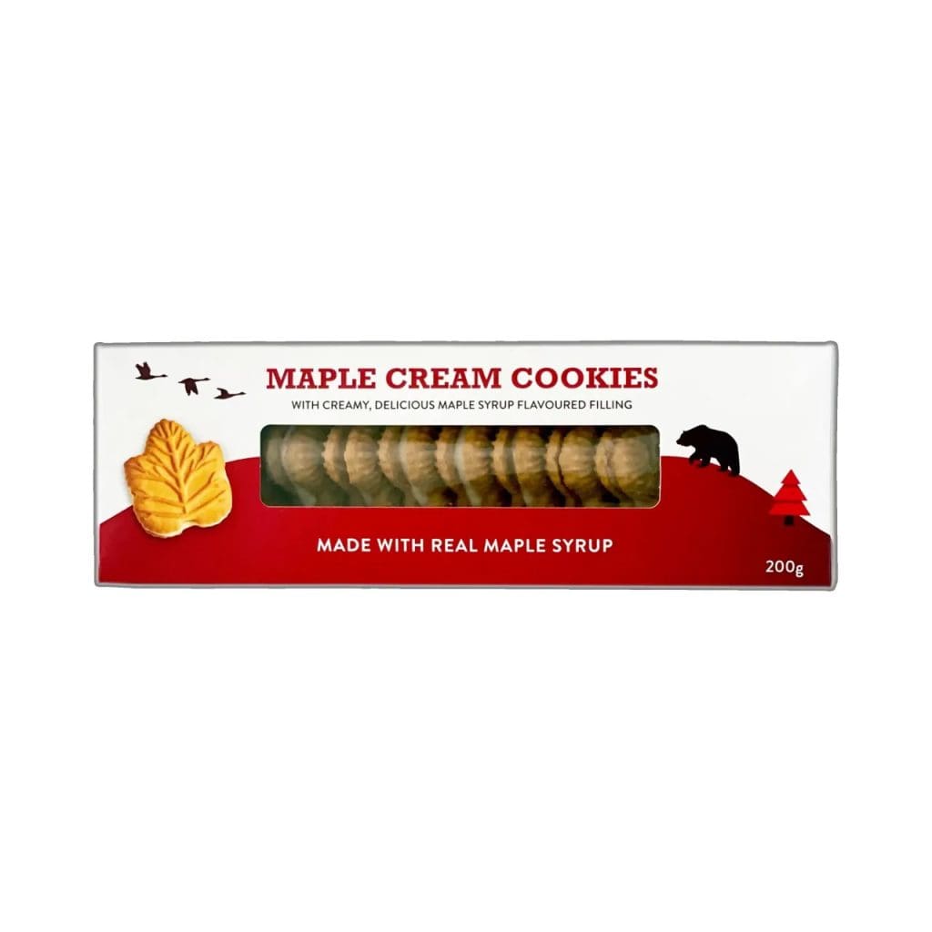 Pure Maple Maple Cream Cookies 200g Classic Canadian maple leaf cream cookies Pure Maple Syrup scaled 1